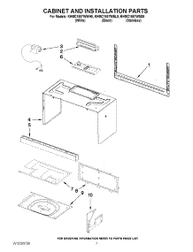 06 - Cabinet And Installation Parts parts for Kitchenaid Microwave KHMC1857WBL0 from AppliancePartsPros.com