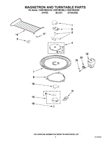 05 - Magnetron And Turntable Parts parts for Kitchenaid Microwave KHMS1850SWH0 from AppliancePartsPros.com