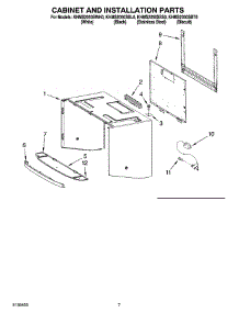 06 - Cabinet And Installation Parts parts for Kitchenaid Microwave KHMS2050SWH0 from AppliancePartsPros.com