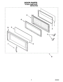 02 - Door Parts parts for Kitchenaid Microwave KHMS155LSS4 from AppliancePartsPros.com