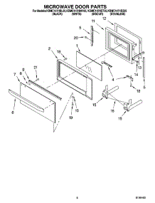 06 - Microwave Door Parts, Optional Parts parts for Kitchenaid Microwave KBMC147HWH05 from AppliancePartsPros.com