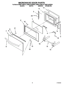 06 - Microwave Door Parts, Optional Parts parts for Kitchenaid Microwave KBMC140HWH05 from AppliancePartsPros.com