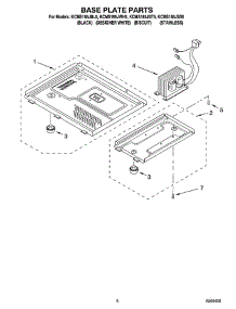 06 - Base Plate Parts parts for Kitchenaid Microwave KCMS185JBT5 from AppliancePartsPros.com