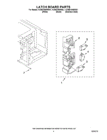 04 - Latch Board Parts parts for Kitchenaid Microwave KCMS1555RWH1 from AppliancePartsPros.com