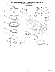 05 - Magnetron And Turntable Parts parts for Kitchenaid Microwave KHMS155LSS3 from AppliancePartsPros.com