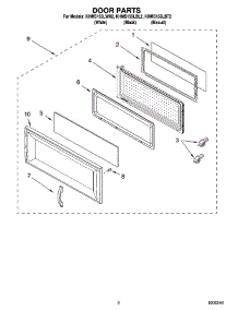 02 - Door Parts parts for Kitchenaid Microwave KHMS155LBL2 from AppliancePartsPros.com