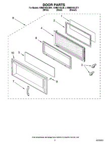 02 - Door Parts parts for Kitchenaid Microwave KHMS155LBL1 from AppliancePartsPros.com