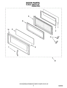 02 - Door Parts parts for Kitchenaid Microwave KHMS155LSS2 from AppliancePartsPros.com