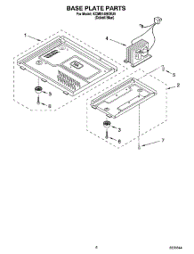 06 - Base Plate Parts parts for Kitchenaid Microwave KCMS145KBU0 from AppliancePartsPros.com