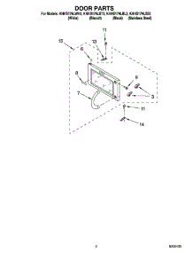 02 - Door Parts parts for Kitchenaid Microwave KHHS179LBT2 from AppliancePartsPros.com