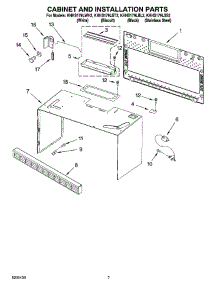 06 - Cabinet And Installation Parts parts for Kitchenaid Microwave KHHS179LBT2 from AppliancePartsPros.com