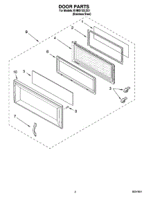02 - Door Parts parts for Kitchenaid Microwave KHMS155LSS1 from AppliancePartsPros.com