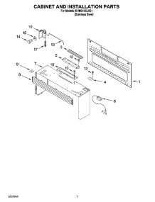 06 - Cabinet And Installation Parts parts for Kitchenaid Microwave KHMS155LSS1 from AppliancePartsPros.com