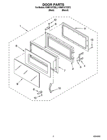 02 - Door Parts parts for Kitchenaid Microwave KHMC107EBT2 from AppliancePartsPros.com