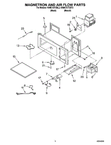 04 - Magnetron And Air Flow Parts parts for Kitchenaid Microwave KHMC107EBL2 from AppliancePartsPros.com