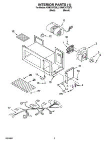 05 - Interior Parts (1) parts for Kitchenaid Microwave KHMC107EBL2 from AppliancePartsPros.com