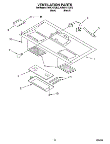 08 - Ventilation Parts parts for Kitchenaid Microwave KHMC107EBL2 from AppliancePartsPros.com