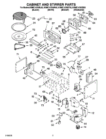 04 - Cabinet And Stirrer Parts parts for Kitchenaid Microwave KBMC147HBT02 from AppliancePartsPros.com