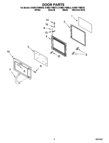 02 - Door Parts parts for Kitchenaid Microwave KHMS175MSS0 from AppliancePartsPros.com