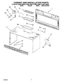 06 - Cabinet And Installation Parts parts for Kitchenaid Microwave KHMS175MWH0 from AppliancePartsPros.com