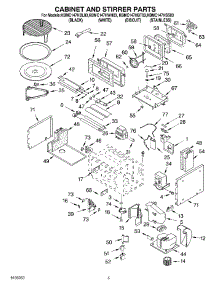 04 - Cabinet And Stirrer Parts parts for Kitchenaid Microwave KBMC147HBL03 from AppliancePartsPros.com