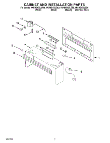 06 - Cabinet And Installation Parts parts for Whirlpool Microwave YKHMS155LWH0 from AppliancePartsPros.com