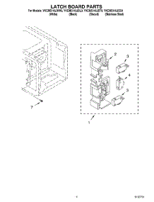 04 - Latch Board Parts parts for Whirlpool Microwave YKCMS145JBT0 from AppliancePartsPros.com