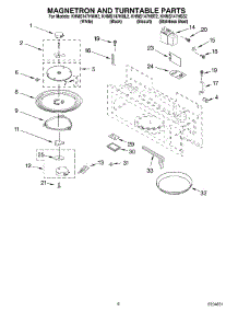 05 - Magnetron And Turntable Parts parts for Kitchenaid Microwave KHMS147HBL2 from AppliancePartsPros.com