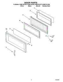 02 - Door parts for Kitchenaid Microwave KHMS155LBL0 from AppliancePartsPros.com