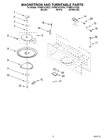 05 - Magnetron And Turntable Parts parts for Whirlpool Microwave YKHMS147HSS2 from AppliancePartsPros.com