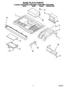 04 - Base Plate Parts parts for Kitchenaid Microwave KOMS155MBL0 from AppliancePartsPros.com