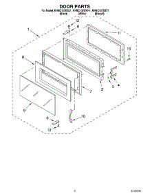 02 - Door Parts parts for Kitchenaid Microwave KHMC107EBL1 from AppliancePartsPros.com