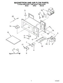 04 - Magnetron And Air Flow Parts parts for Kitchenaid Microwave KHMC107EBL1 from AppliancePartsPros.com