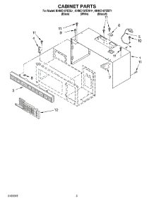 03 - Cabinet Parts parts for Kitchenaid Microwave KHMC107EWH1 from AppliancePartsPros.com