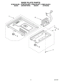 06 - Base Plate parts for Kitchenaid Microwave KCMS185JWH1 from AppliancePartsPros.com