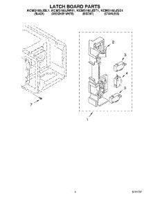 04 - Latch Board parts for Kitchenaid Microwave KCMS185JBT1 from AppliancePartsPros.com