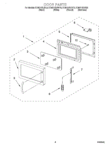 07 - Door parts for Kitchenaid Microwave KCMC155JBT0 from AppliancePartsPros.com