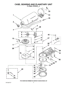 02 - Case, Gearing And Planetary Unit parts for Kitchenaid Mixer 5KSM156BEB4 from AppliancePartsPros.com