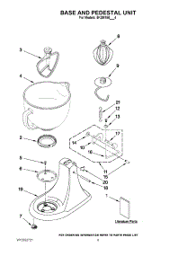 04 - Base And Pedestal Unit parts for Kitchenaid Mixer 5KSM156BCA4 from AppliancePartsPros.com