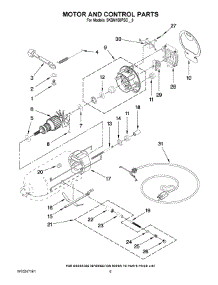 03 - Motor And Control Parts parts for Whirlpool Mixer 5KSM150PSCOB0 from AppliancePartsPros.com