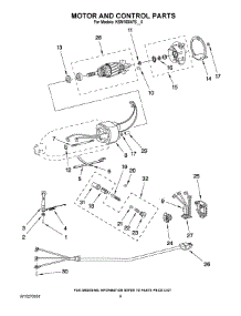 04 - Motor And Control Parts parts for Kitchenaid Mixer KSM150APSCS0 from AppliancePartsPros.com