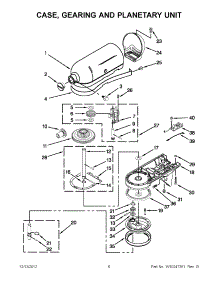 03 - Case, Gearing And Planetary Unit parts for Whirlpool Mixer 5KSM150PSCBU0 from AppliancePartsPros.com