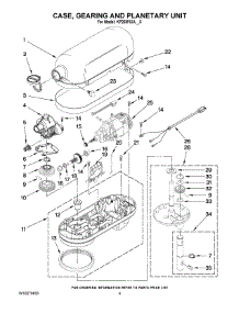 02 - Case, Gearing And Planetary Unit parts for Kitchenaid Mixer KP26M1XACS5 from AppliancePartsPros.com