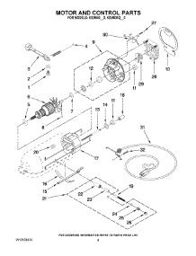03 - Motor And Control Parts parts for Kitchenaid Mixer KSM500QOB0 from AppliancePartsPros.com