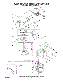 02 - Case, Gearing And Planetary Unit parts for Kitchenaid Mixer KSM500QER0 from AppliancePartsPros.com