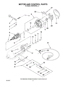 03 - Motor And Control Parts parts for Whirlpool Mixer 5KSM150PSAOB0 from AppliancePartsPros.com