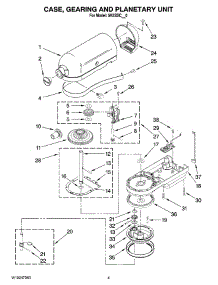 02 - Case, Gearing And Planetary Unit parts for Whirlpool Mixer 5K5SSCWH0 from AppliancePartsPros.com