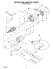 03 - Motor And Control Parts parts for Whirlpool Mixer 5K5SSCWH0 from AppliancePartsPros.com
