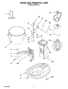 04 - Base And Pedestal Unit, Optional Parts parts for Whirlpool Mixer 5K5SSCWH0 from AppliancePartsPros.com