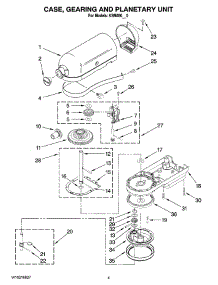 02 - Case, Gearing And Planetary Unit parts for Kitchenaid Mixer KSM450ER0 from AppliancePartsPros.com